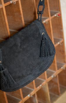 LA BESACE NOIRE "PLUMETIS" GM