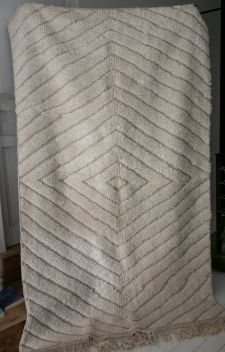 LE TAPIS MAROCAIN BLANC "DIAMANT"